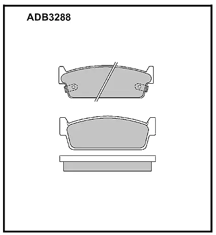 Тормозные колодки дисковые, комплект ALLIED NIPPON ADB3288 5 X9AV 1441279910