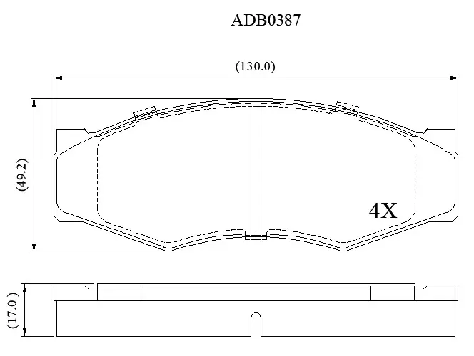 Тормозные колодки дисковые, комплект ALLIED NIPPON 1441279917 3NJ7N H ADB0387 изображение 0