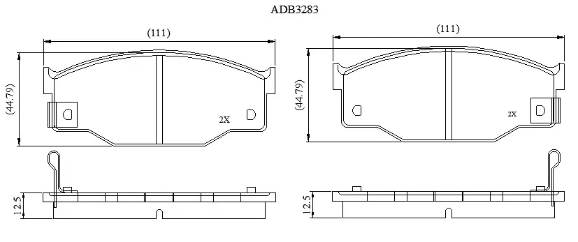 Тормозные колодки дисковые, комплект ALLIED NIPPON 1441279923 ADB3283 W 5V9URX изображение 0