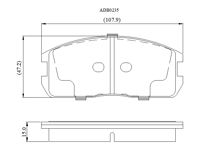 Тормозные колодки дисковые, комплект ALLIED NIPPON 1441279926 H2W0R EN ADB0235