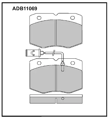Тормозные колодки дисковые, комплект ALLIED NIPPON ADB11069 1441279933 0 8RUS