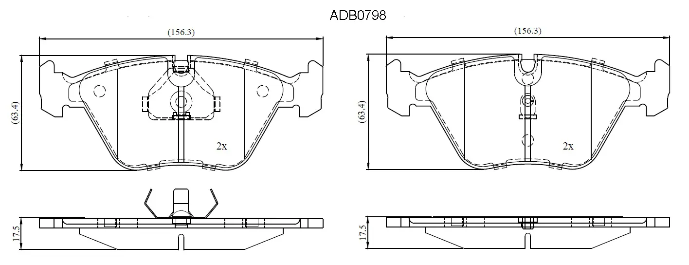 Тормозные колодки дисковые, комплект ALLIED NIPPON 1441279974 ETGGBW K ADB0798 изображение 0