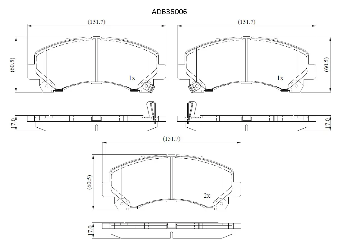 Тормозные колодки дисковые, комплект ALLIED NIPPON Z14VQ ES ADB36006 1441280014