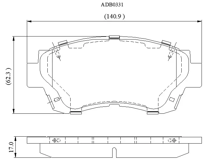 Тормозные колодки дисковые, комплект ALLIED NIPPON L10KB VC 1420934560 ADB0331 изображение 0