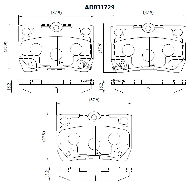 Тормозные колодки дисковые, комплект ALLIED NIPPON ADB31729 1420936048 6K7 FZI0 изображение 0