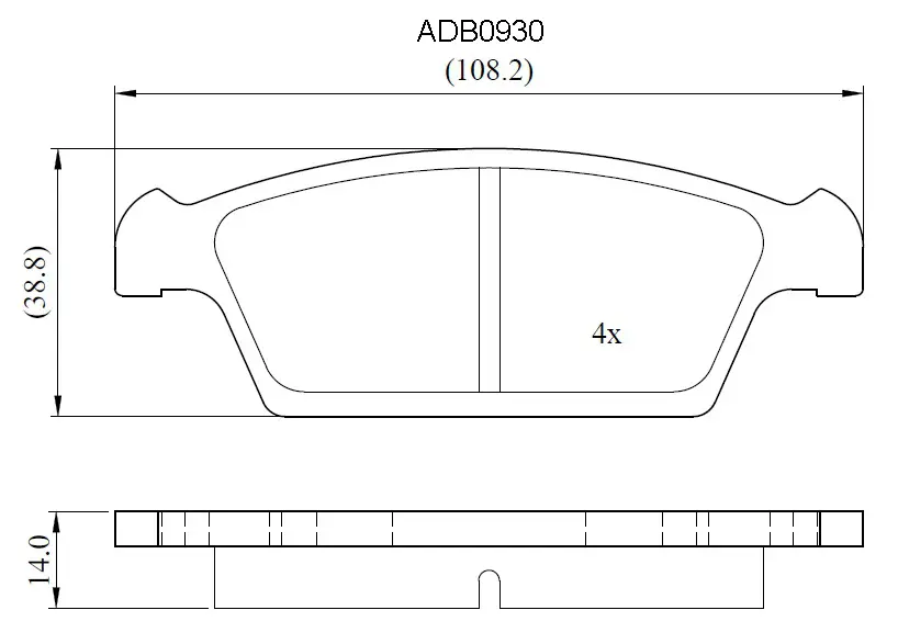 Тормозные колодки дисковые, комплект ALLIED NIPPON 1441280079 ADB0930 RBH LF изображение 0