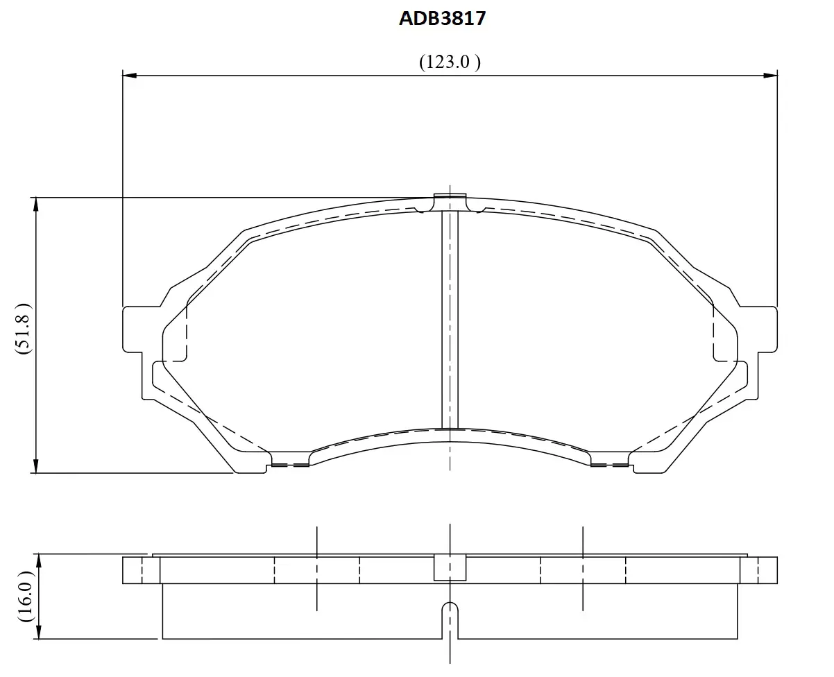 Тормозные колодки дисковые, комплект ALLIED NIPPON ADB3817 1420936645 4F 6NHJ изображение 0