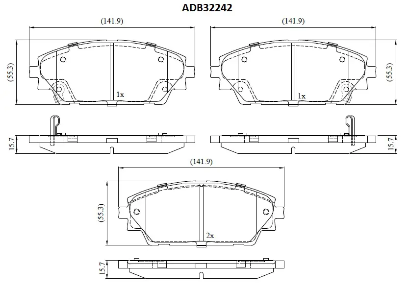 Тормозные колодки дисковые, комплект ALLIED NIPPON 6 LXVTJ ADB32242 1441280101 изображение 0