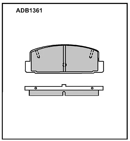 Тормозные колодки дисковые, комплект ALLIED NIPPON ADB1361 1441280122 G0V9 4M
