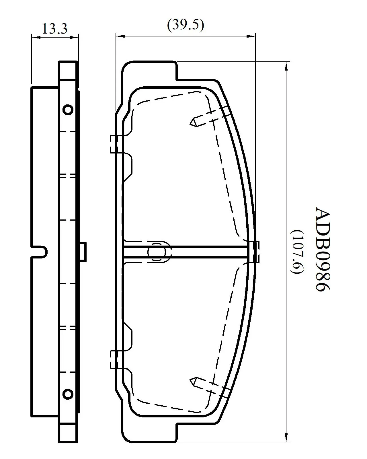 Тормозные колодки дисковые, комплект ALLIED NIPPON 5 GLGLH ADB0986 1420936454