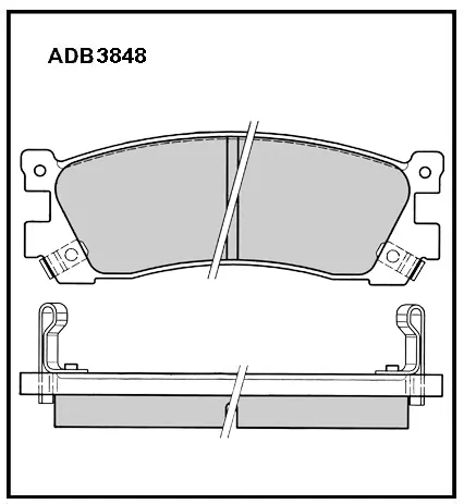 Тормозные колодки дисковые, комплект ALLIED NIPPON ADB3848 1441280136 QV1G 9HO изображение 0