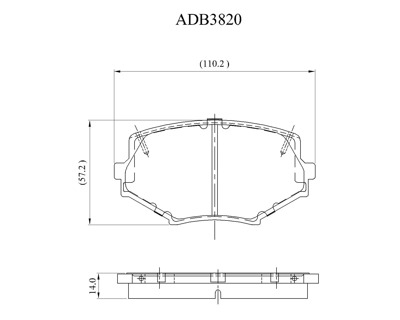 Тормозные колодки дисковые, комплект ALLIED NIPPON LVQ7Q G 1441280140 ADB3820 изображение 0