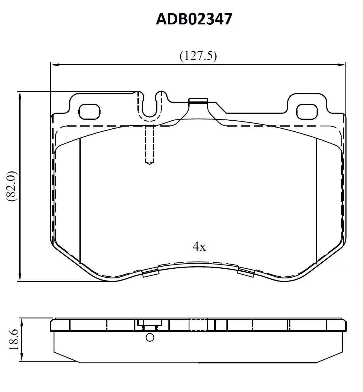 Тормозные колодки дисковые, комплект ALLIED NIPPON ADB02347 BWL55 V 1441280163 изображение 0