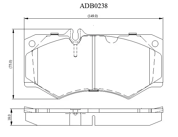 Тормозные колодки дисковые, комплект ALLIED NIPPON 4 ENF7 1441280180 ADB0238