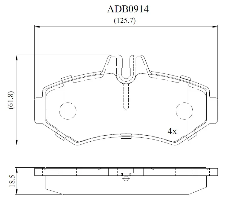 Тормозные колодки дисковые, комплект ALLIED NIPPON MBW9I TG ADB0914 1441280216 изображение 0