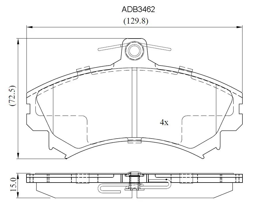 Тормозные колодки дисковые, комплект ALLIED NIPPON E 5S42K 1420938087 ADB3462 изображение 0