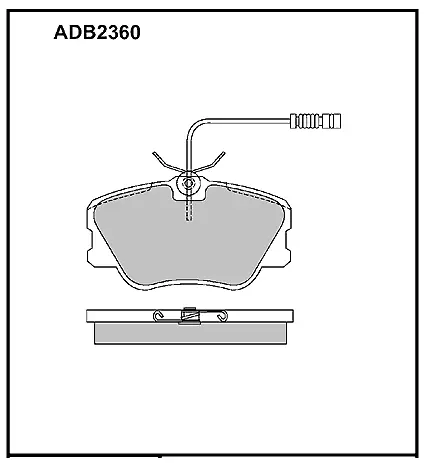 Тормозные колодки дисковые, комплект ALLIED NIPPON ADB2360HD S4 W0Q 1441280226
