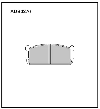 Тормозные колодки дисковые, комплект ALLIED NIPPON ADB0270 1441280258 LLCA SFU