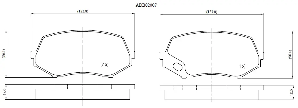 Тормозные колодки дисковые, комплект ALLIED NIPPON OPC QNX ADB02007 1441280271 изображение 0
