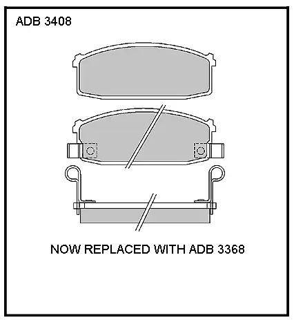 Тормозные колодки дисковые, комплект ALLIED NIPPON ADB3408 M ZNZ4 1441280301