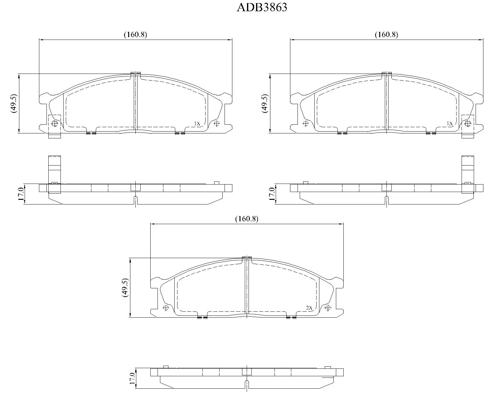 Тормозные колодки дисковые, комплект ALLIED NIPPON 1420933422 ADB3863 RN C4I2 изображение 0