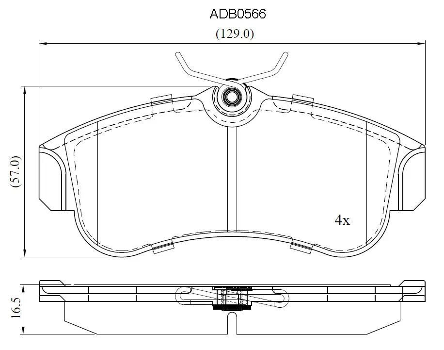 Тормозные колодки дисковые, комплект ALLIED NIPPON WK MPSLH ADB0566 1420933978 изображение 0