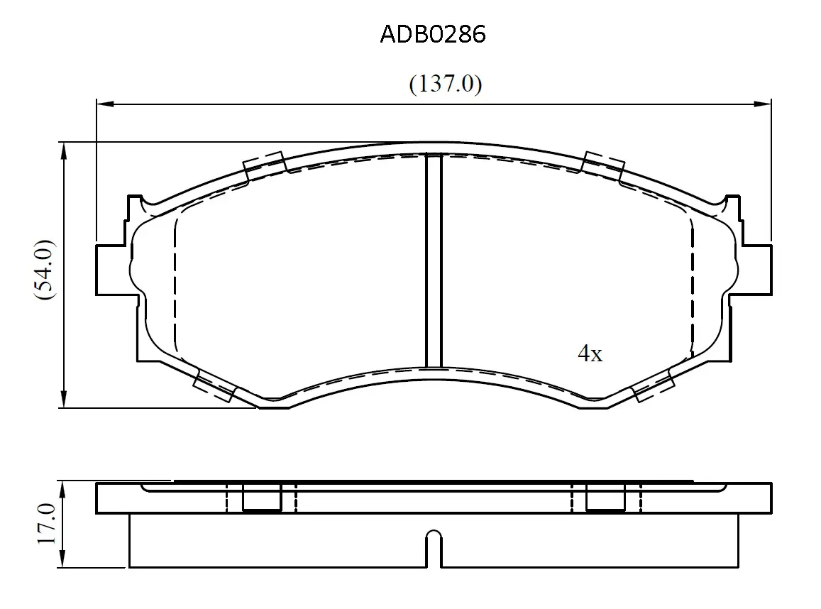 Тормозные колодки дисковые, комплект ALLIED NIPPON Q4 J1S 1420933474 ADB0286 изображение 0