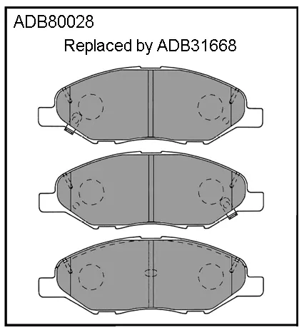 Тормозные колодки дисковые, комплект ALLIED NIPPON 1420934313 ADB80028 HQCNU N изображение 0