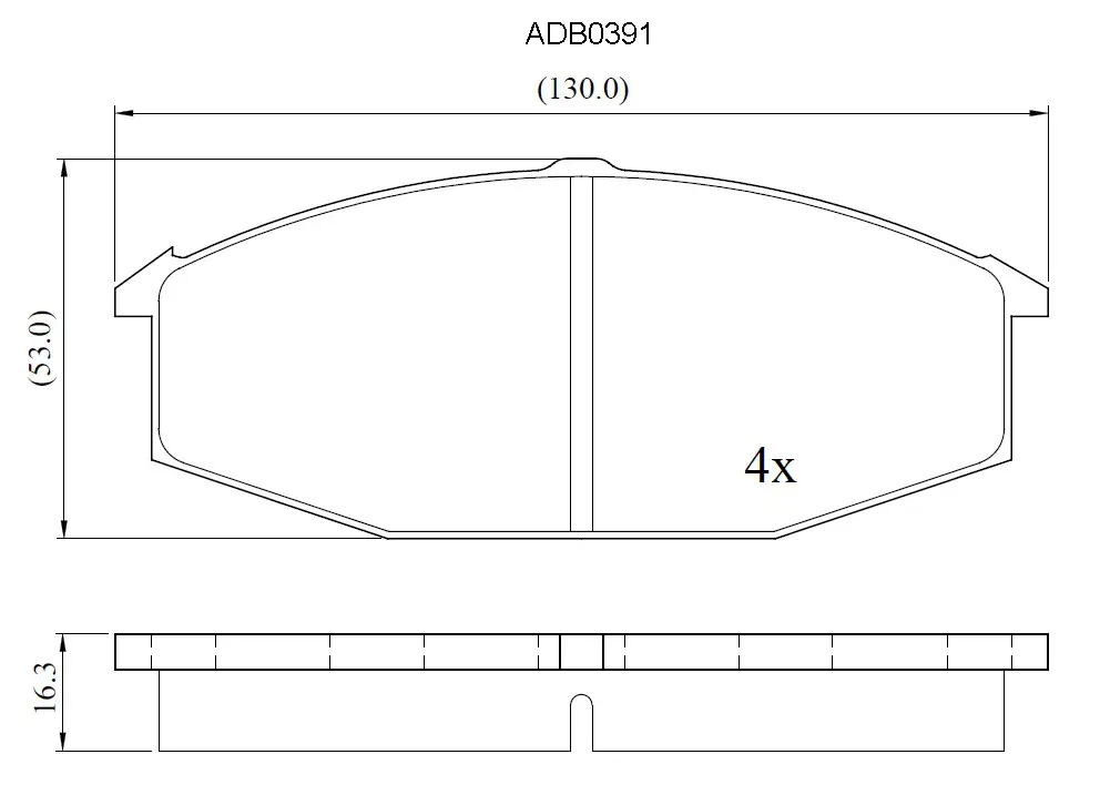 Тормозные колодки дисковые, комплект ALLIED NIPPON 5Z8 QGZ8 1441280331 ADB0391 изображение 0