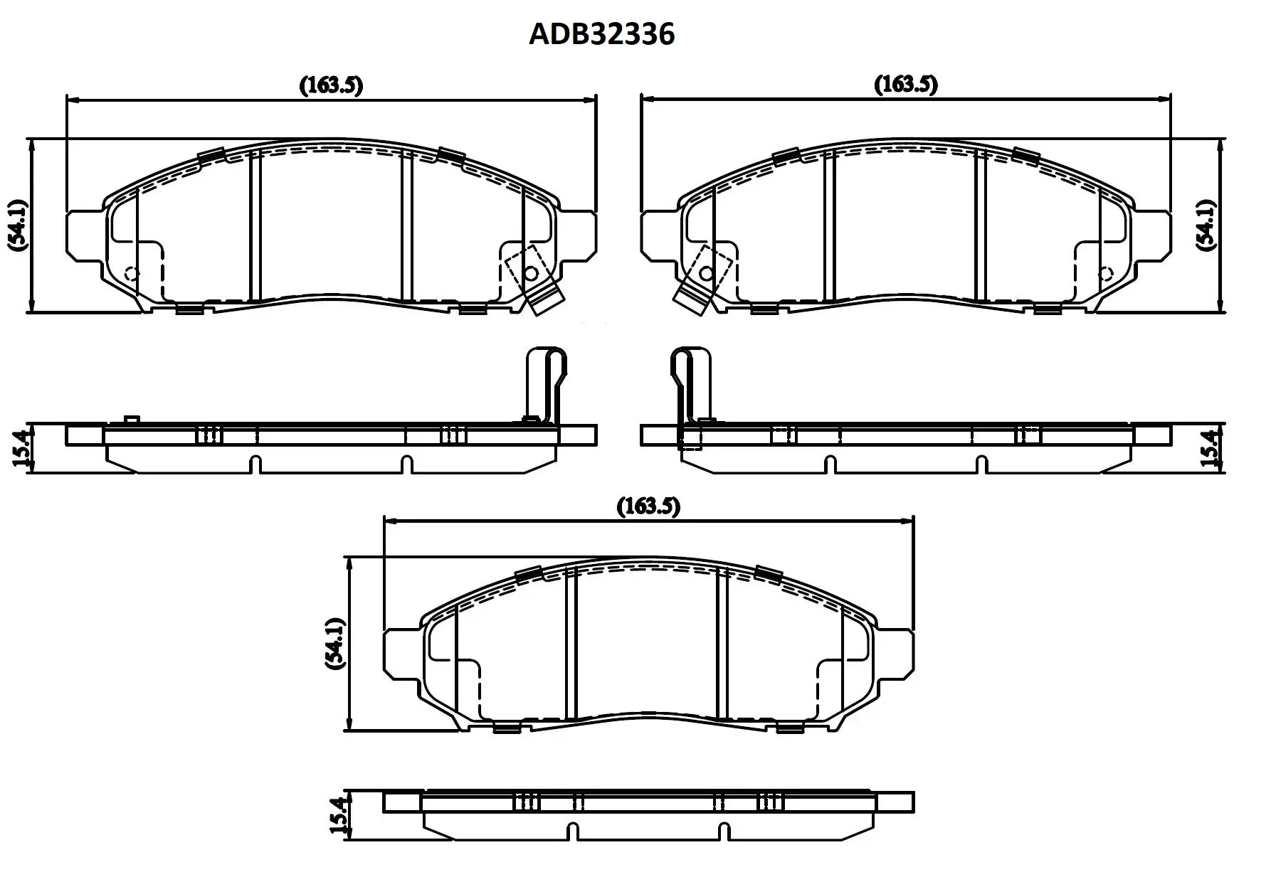 Тормозные колодки дисковые, комплект ALLIED NIPPON ADB32336 1441280336 M AM848G изображение 0