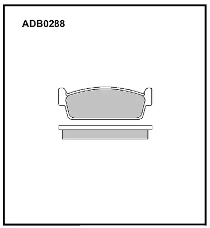 Тормозные колодки дисковые, комплект ALLIED NIPPON ADB0288 1441280345 OO9AL IA изображение 0