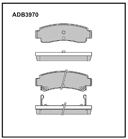 Тормозные колодки дисковые, комплект ALLIED NIPPON ADB3970 18K J7 1441280348