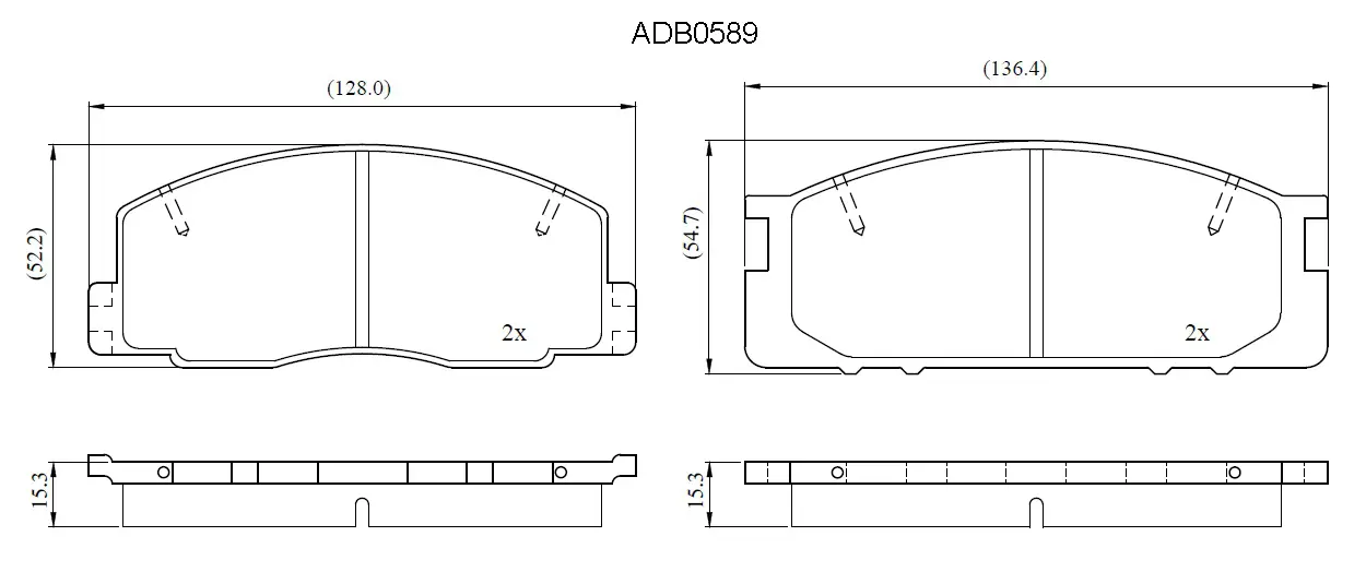 Тормозные колодки дисковые, комплект ALLIED NIPPON ADB0589 3IOUD6 9 1441280388 изображение 0