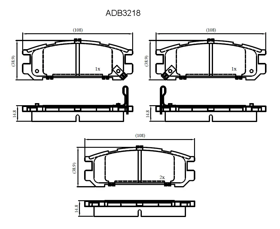Тормозные колодки дисковые, комплект ALLIED NIPPON ADB3218 1420938336 MI 19C изображение 0