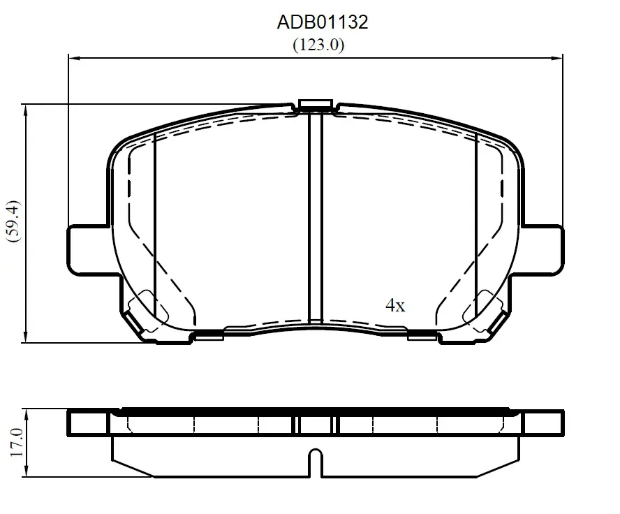 Тормозные колодки дисковые, комплект ALLIED NIPPON V BPD5TR ADB01132 1420935659 изображение 0