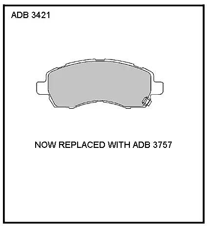 Тормозные колодки дисковые, комплект ALLIED NIPPON ADB3421 T0P E0 1441280463