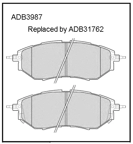 Тормозные колодки дисковые, комплект ALLIED NIPPON 1420938547 ADB3987 F 8QV8