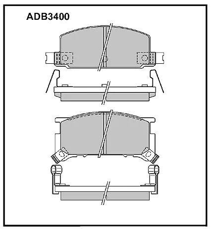 Тормозные колодки дисковые, комплект ALLIED NIPPON ADB3400 1441280471 SS6 KW8 изображение 0