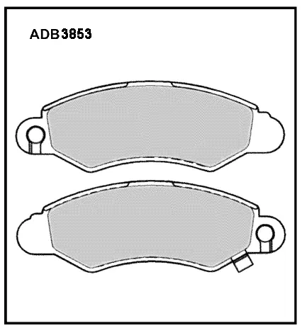 Тормозные колодки дисковые, комплект ALLIED NIPPON 6 ZIE5 1441280478 ADB3853