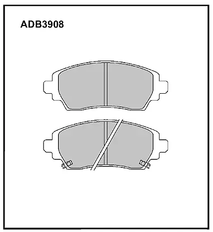 Тормозные колодки дисковые, комплект ALLIED NIPPON ADB3908 ZRUZ 0 1441280494