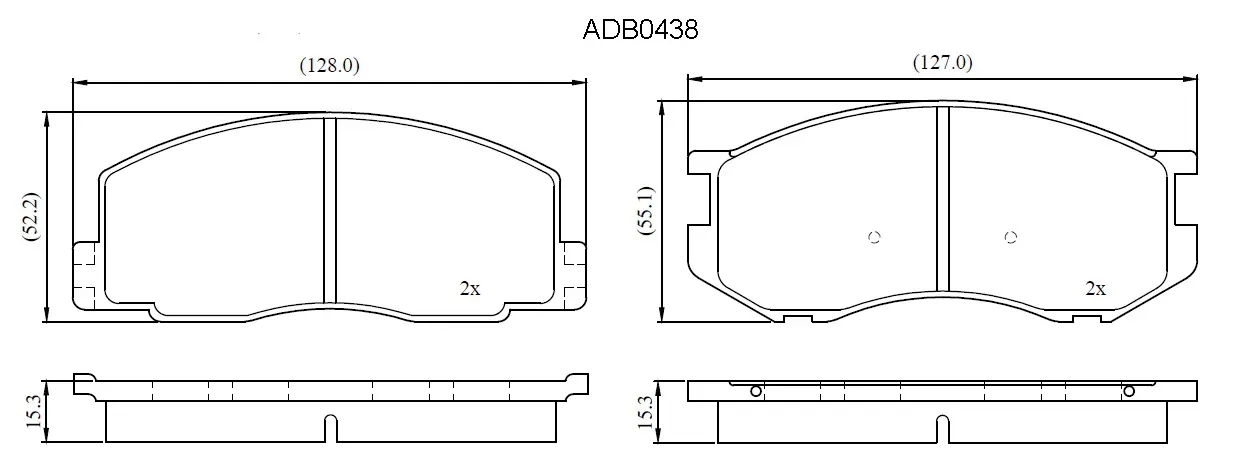 Тормозные колодки дисковые, комплект ALLIED NIPPON 1441280539 C6GEL A ADB0422
