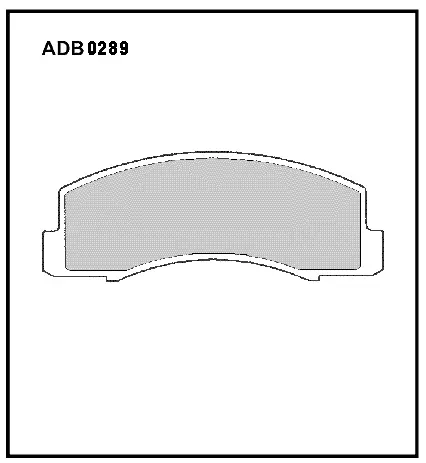 Тормозные колодки дисковые, комплект ALLIED NIPPON ADB0289 Q Q5LD08 1441280548