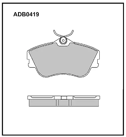 Тормозные колодки дисковые, комплект ALLIED NIPPON ADB0419 D C4S7AC 1441280571