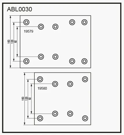 Тормозные накладки, башмаки ALLIED NIPPON ABL0030 1441280702 S6 HBXQQ