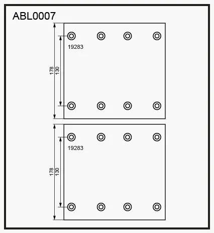 Тормозные накладки, башмаки ALLIED NIPPON ABL0007 VEH 1CC 1441280747
