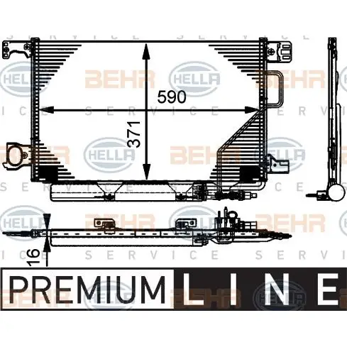 Радиатор кондиционера HELLA _BEHR HELLA SERVICE_ LVKZH 39501 8fc351317501 изображение 0