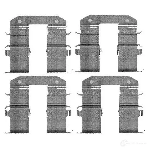 Ремкомплект колодок HELLA K01 87 0HBQVD9 33838 8DZ 355 203-351 изображение 0