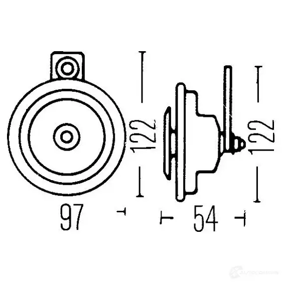 Звуковой сигнал HELLA 3AL 002 952-841 E1 20011 18936 M 26 изображение 1
