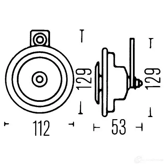 Пневматический звуковой сигнал HELLA 18972 3ba002768431 B 36 030025 изображение 1