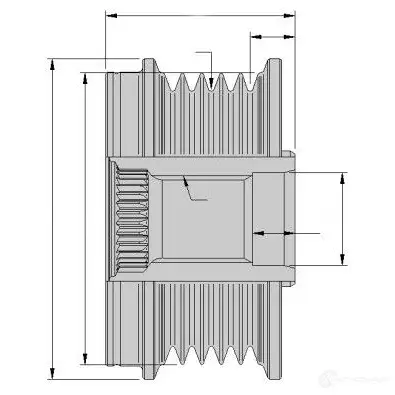 Обгонная муфта генератора HELLA T5CI C 4082300625820 9xu358039121 52755 изображение 2